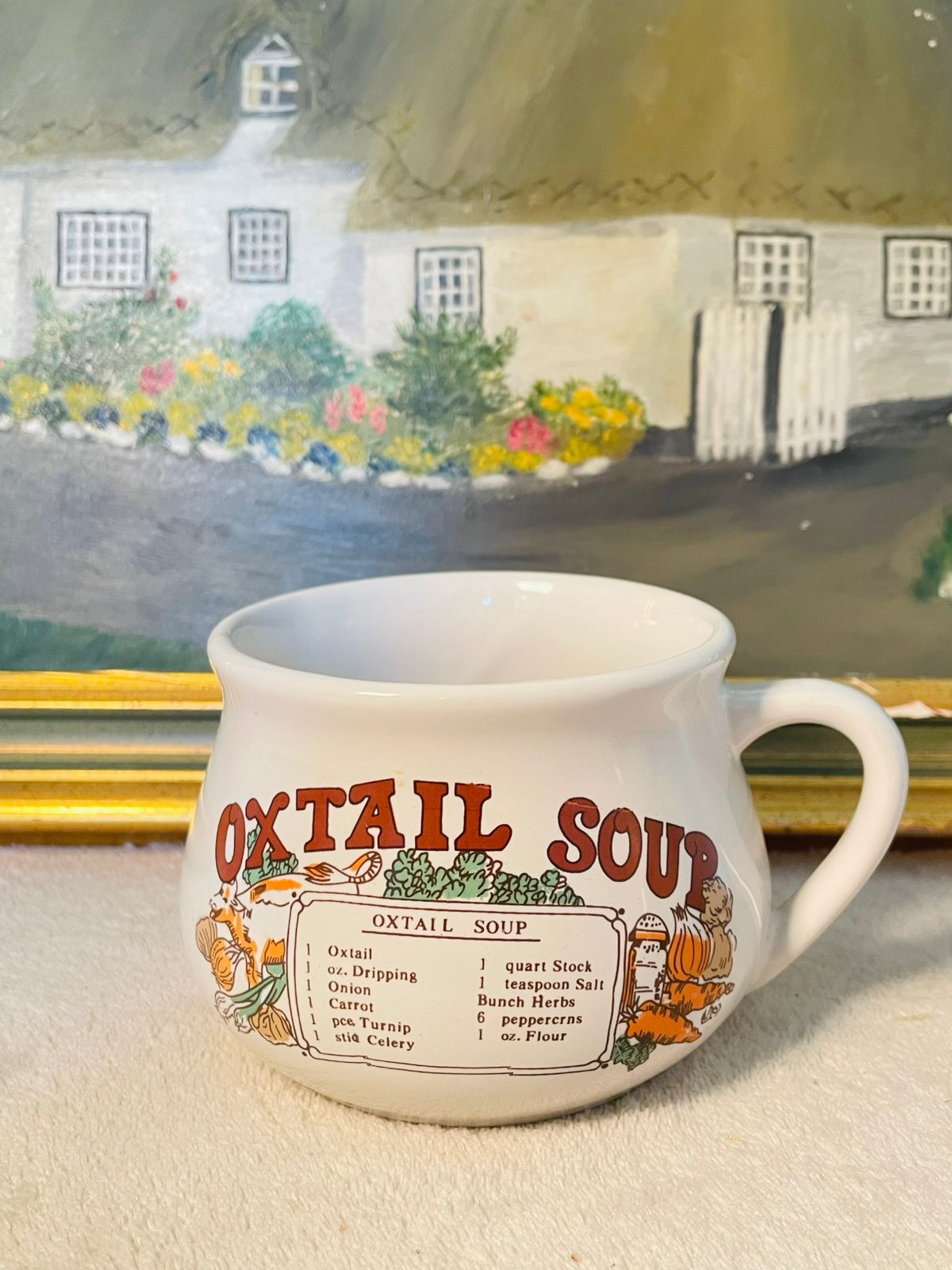 set of 2 soup mugs  ,Oven Safe,porcelain , England