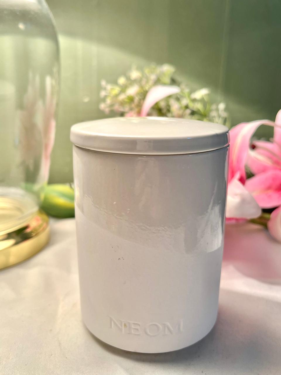 White Ceramic Lidded Storage Jar Airtight 13cm