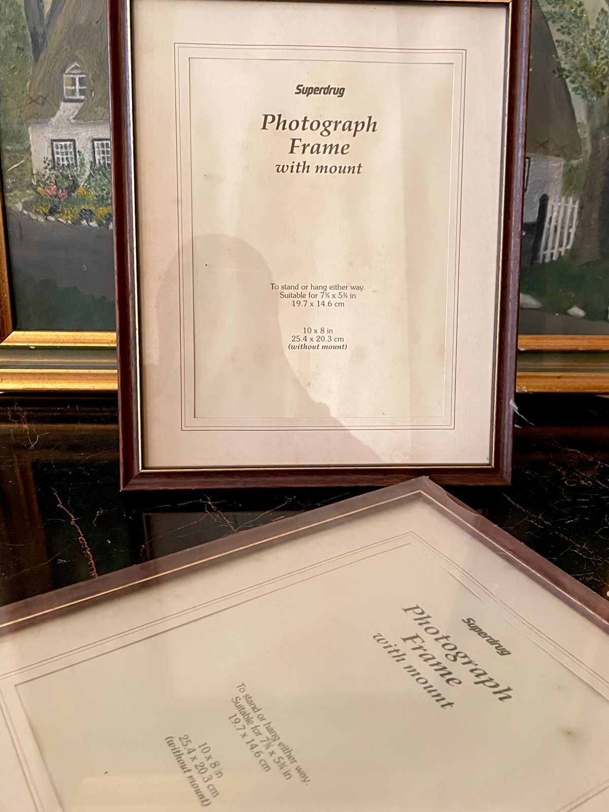 (Set of 2) Vintage Wooden Photograph Frames (27 cm)