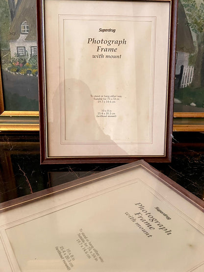 (Set of 2) Vintage Wooden Photograph Frames (27 cm)