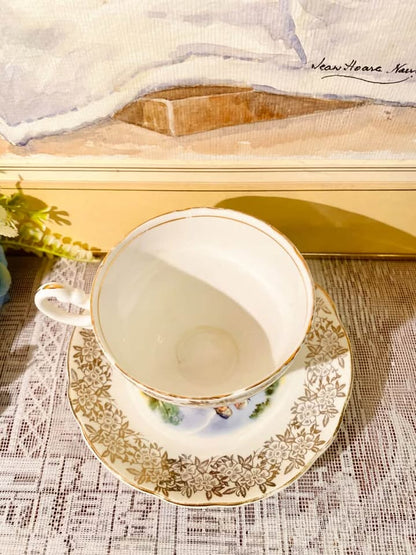 Aynsley/Imperial Regency Couple “Love Story” Cup & Saucer Set