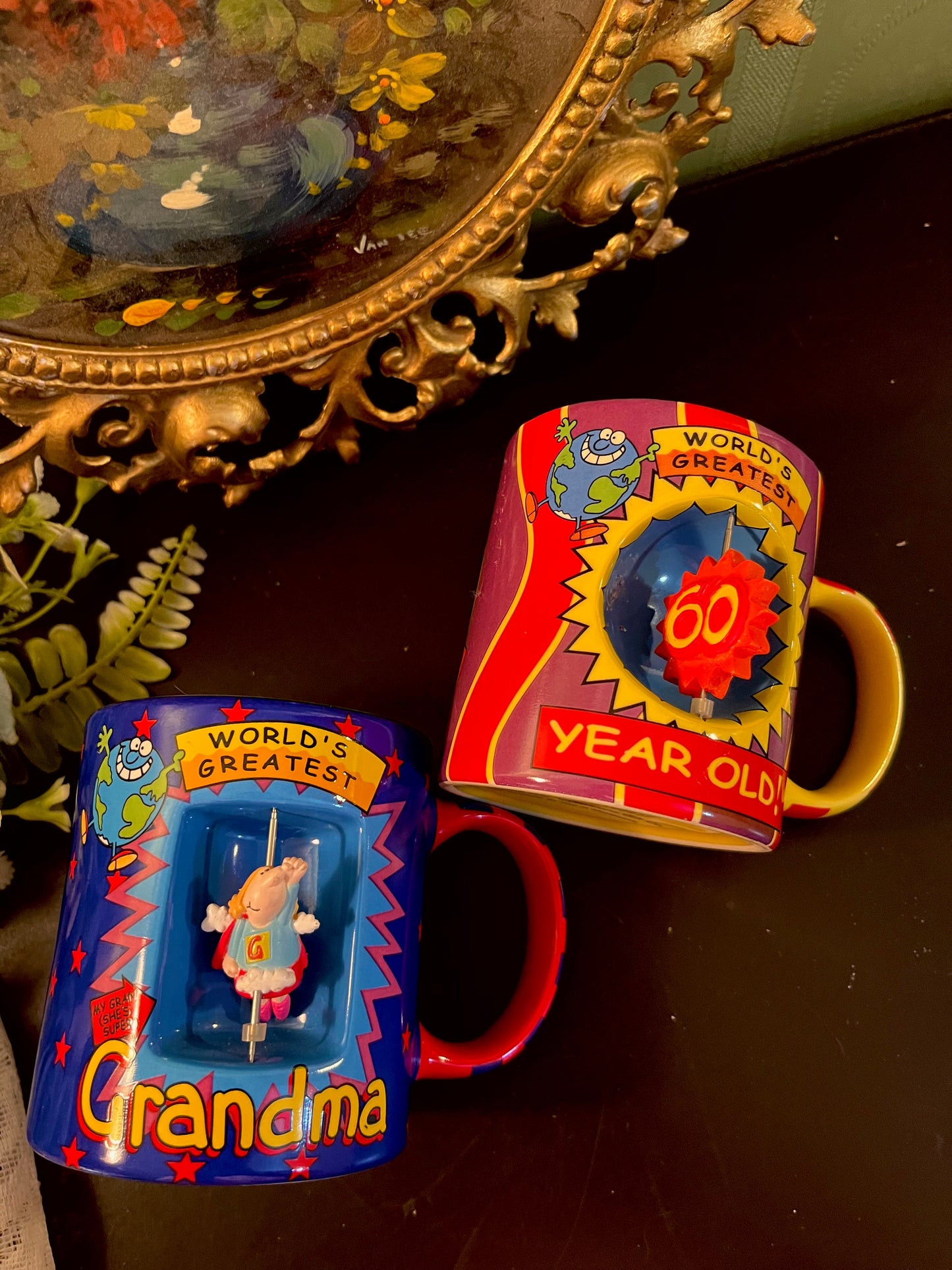 Title: World’s Greatest Grandma & 60 Year Old Novelty Mug Set – Pair of 2