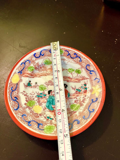 Vintage Chinese Scenic Porcelain decorative Plate – 5 Inch