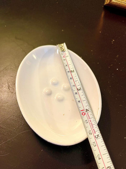 Vintage White Ceramic Soap Dish – 5 Inch