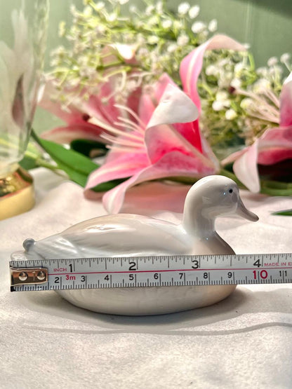 White Duck Ceramic Figurine Glossy Finish 10cm - 1 Piece