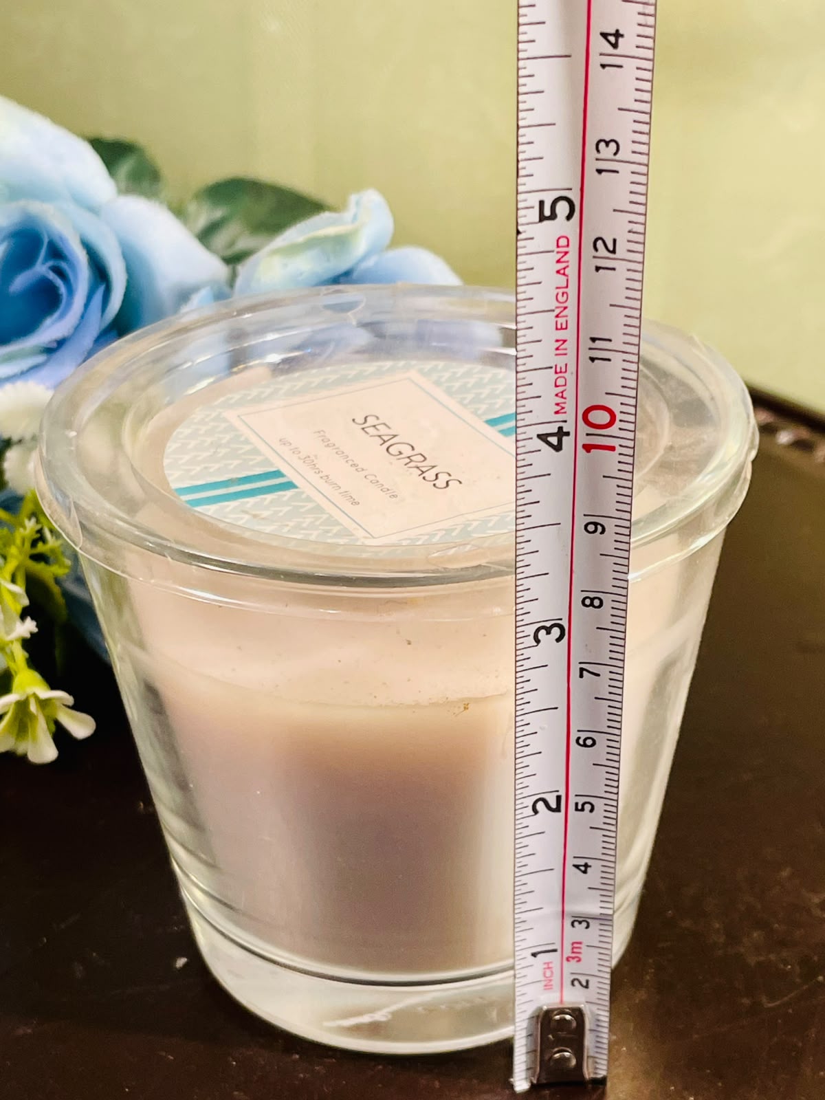 Seagrass Fragranced Candle in Crystal Jar with Lid – 10cm