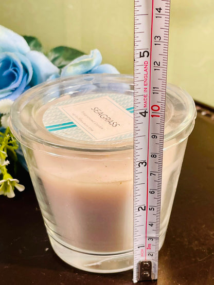 Seagrass Fragranced Candle in Crystal Jar with Lid – 10cm
