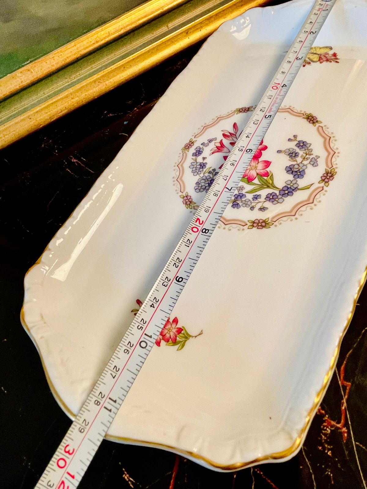 Coalport Fine Bone China Floral Serving Tray – Made in England (11–12 Inches)