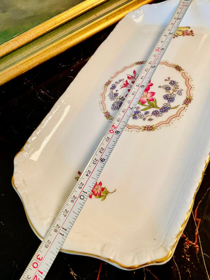 Coalport Fine Bone China Floral Serving Tray – Made in England (11–12 Inches)