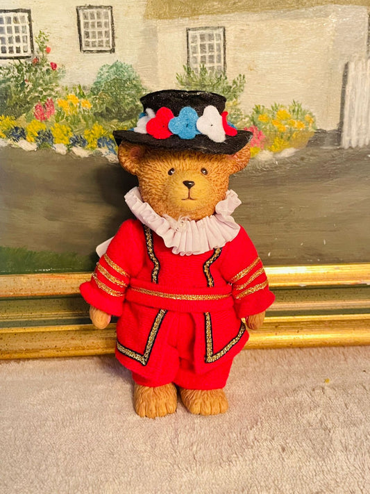 Vintage Russ Teddy Town Plastic Bear Doll – Dressed Collectible Toy