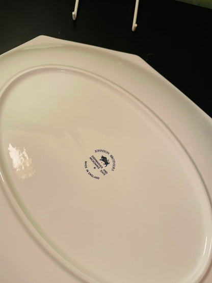 Johnson Bros Heritage White Octagonal Serving Platter