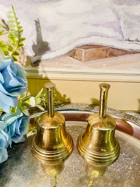 Vintage Solid Brass Hand Bell | Classic Cottage-Core Décor