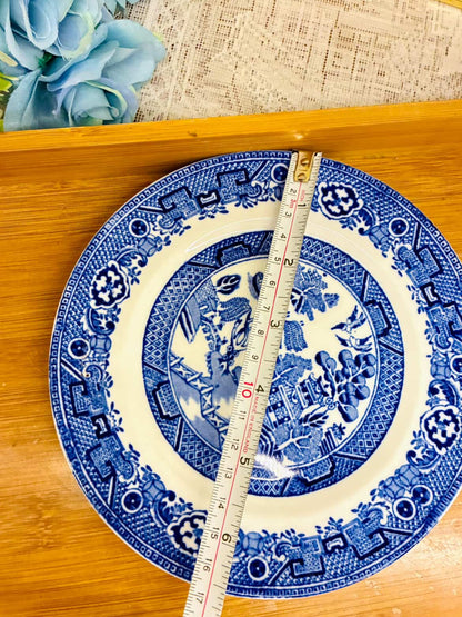 Vintage Blue Willow Plate Set – Porcelain Pair