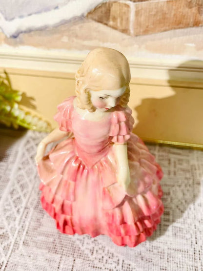 Victorian Little Girl Figurine – Pink Ballroom Dress
