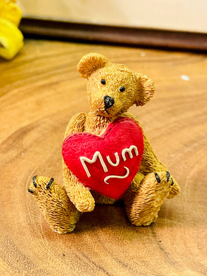 Vintage Cherished Teddies Mum Heart Bear Figurine 1997