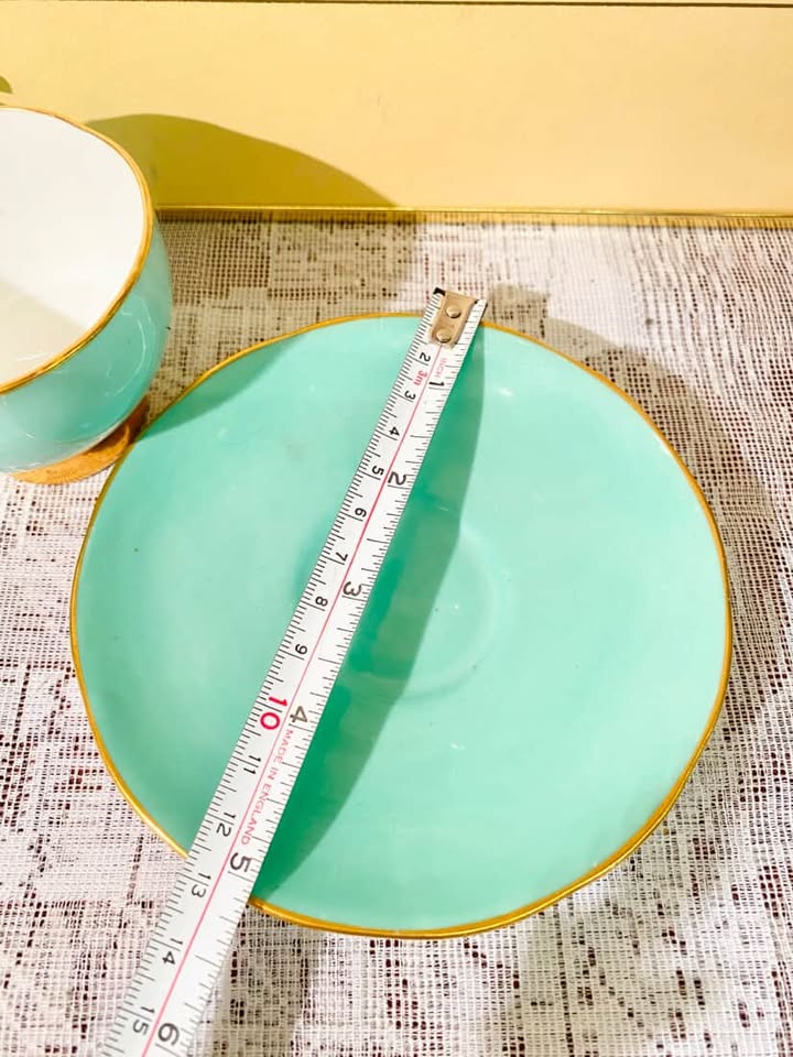 Mint Green Gold Trim Cup & Saucer – Derby/Aynsley/Stafford