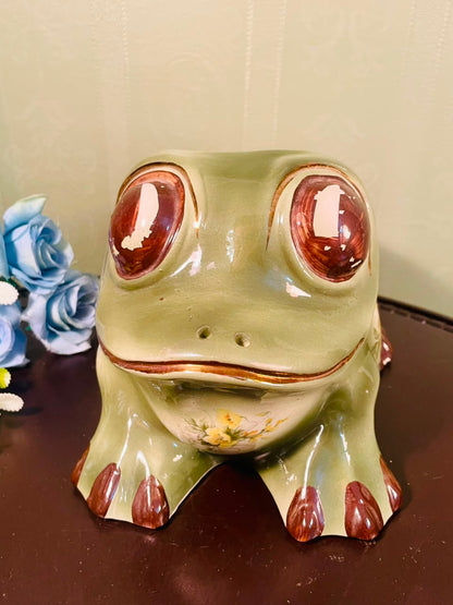 Vintage Ceramic Frog Planter – 7 Inch