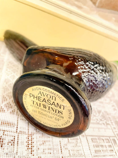 Vintage Avon Pheasant After Shave Lotion Bottle - Unique Ceramic Pheasant Figurine
