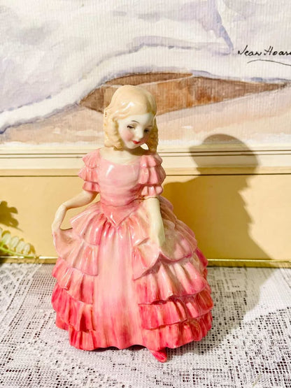 Victorian Little Girl Figurine – Pink Ballroom Dress
