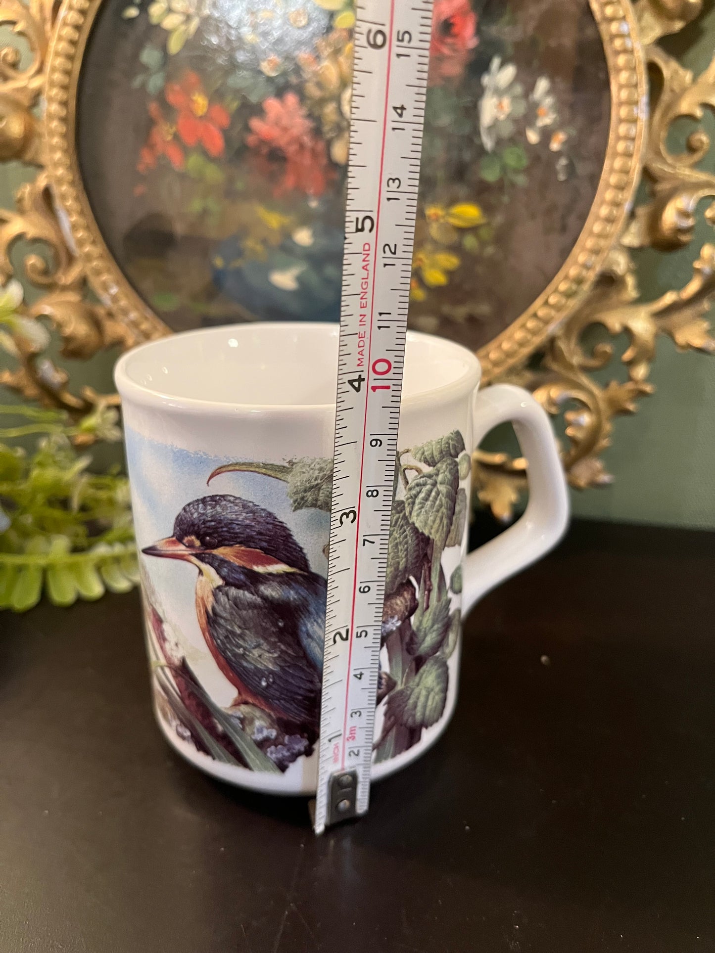 Vintage Kingfisher Bird Ceramic Mug