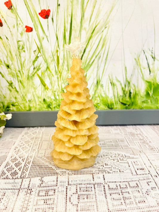 : Vintage Christmas Tree Wax Candle Decor