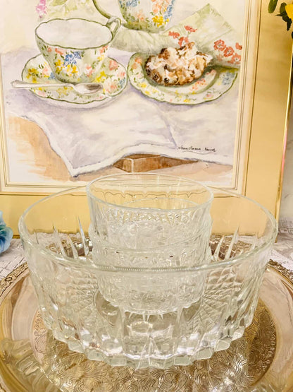 Vintage Crystal Cut Glass Bowl Set – Crystal Style