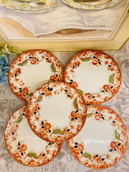 Vintage Floral Cake Plates Set – Classic English Tableware