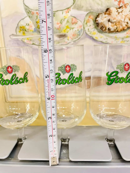 Vintage Grolsch Glass Rack Set – Cottage Bar Display x6