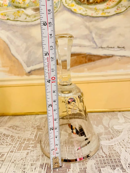 Vintage Silver Overlay Glass Bell – 25th Anniversary