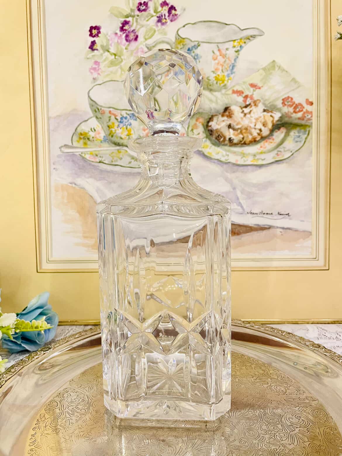 Vintage Cut Crystal Decanter – Starburst Stopper