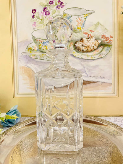 Vintage Cut Crystal Decanter – Starburst Stopper