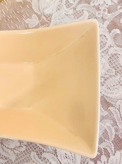 Vintage Peach Rectangular Serving Platter – Porcelain