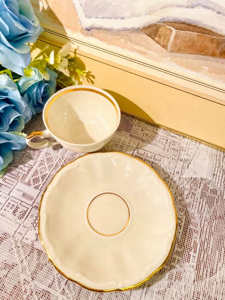 Bavarian Porcelain Cup & Saucer Set – Vintage Teacup Duo