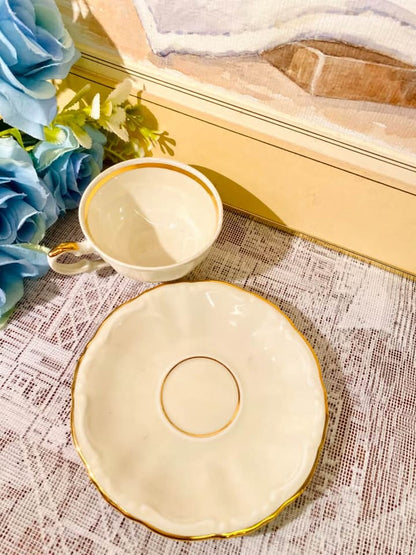 Bavarian Porcelain Cup & Saucer Set – Vintage Teacup Duo
