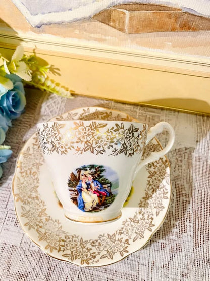 Aynsley/Imperial Regency Couple “Love Story” Cup & Saucer Set