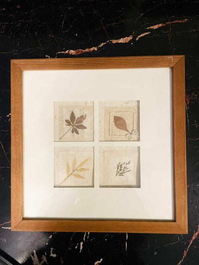 Pressed Leaf Wall Art – Vintage Botanical Home Decor Frame