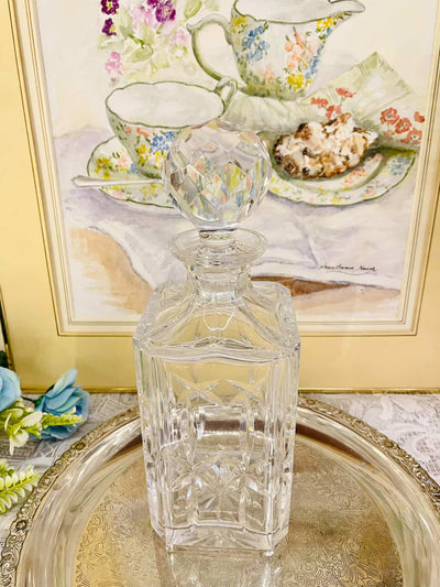 Vintage Cut Crystal Decanter – Starburst Stopper