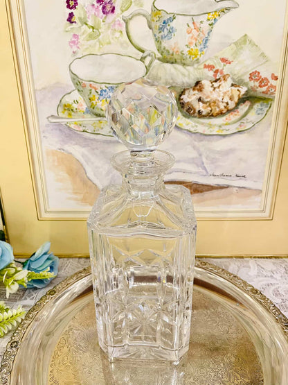 Vintage Cut Crystal Decanter – Starburst Stopper