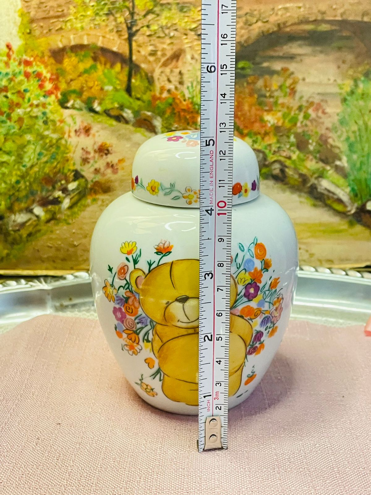 Vintage Grosvenor 1990 Ginger Jar – Beautiful Ceramic Collectible with Lid - candy jar