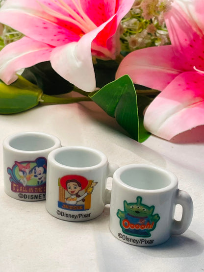 Set of 3 Disney Pixar Mini Ceramic Mugs Approx. 5 cm