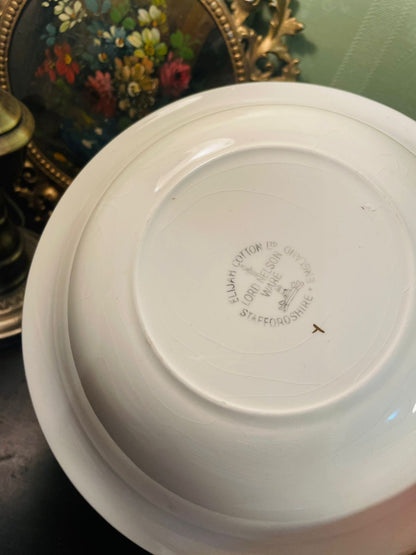 Lord Nelson Ware Green Floral Serving Bowl 9 Inch
