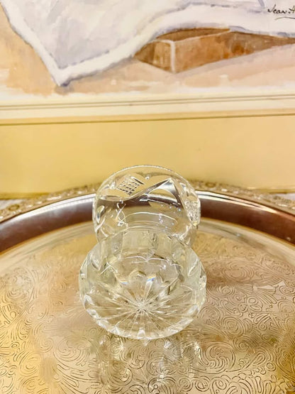 Vintage Cut Crystal Footed Bowl – Starburst Glass