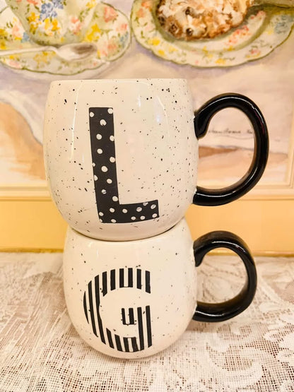 Personalized Initial Ceramic Mug Set – L & G Coffee Cups