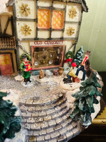 Vintage Lighted Old Curiosity Shop Christmas Village