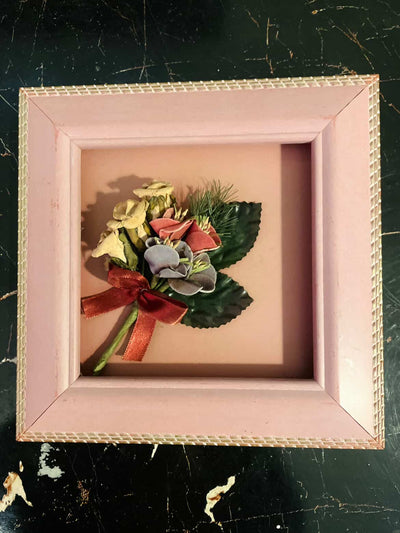 Pink Floral Shadow Box Frame – 3D Decorative Home Décor