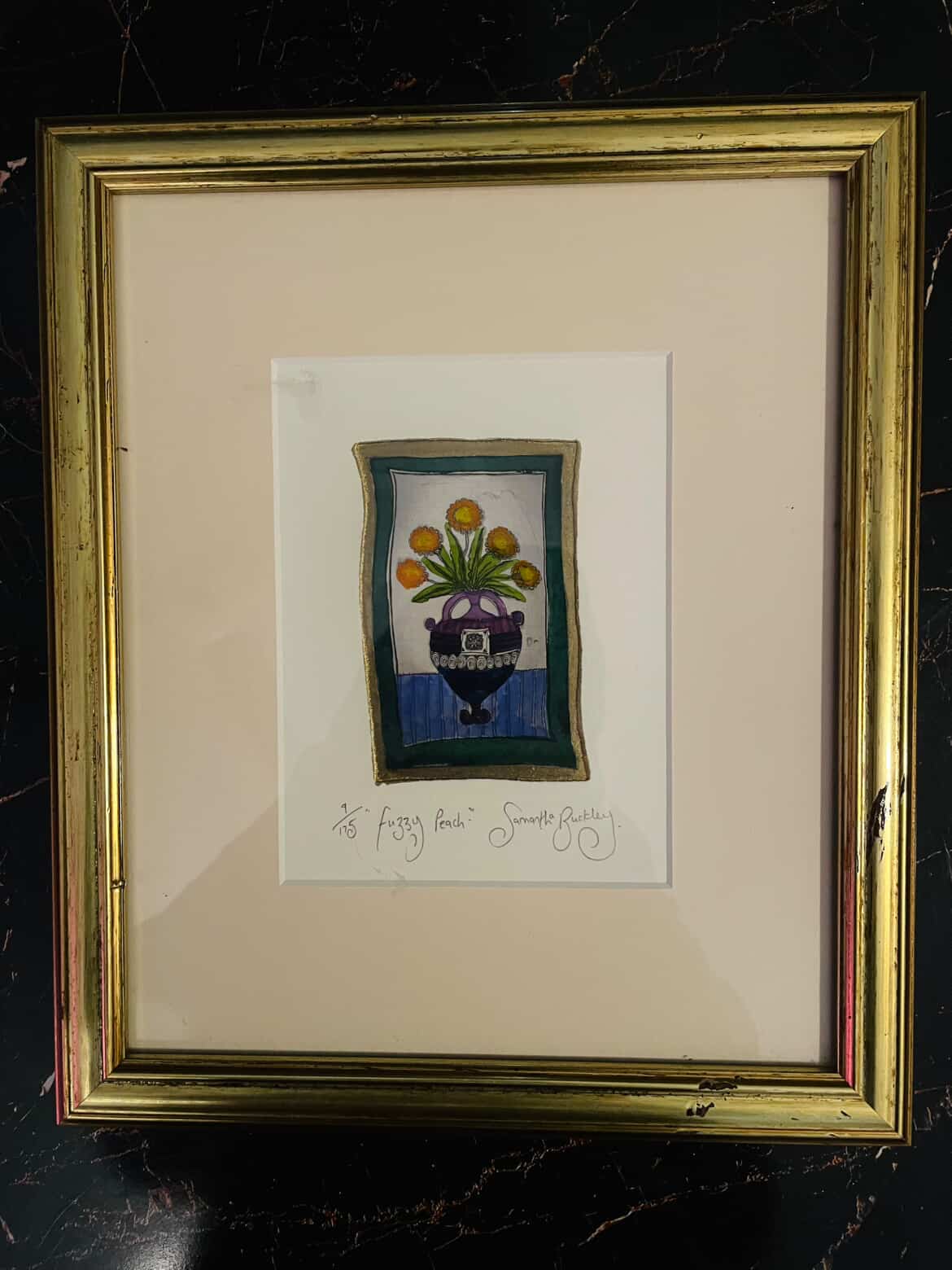 Vintage Floral Artwork – Gold Framed Home Decor Print