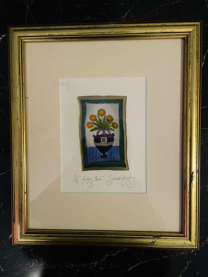 Vintage Floral Artwork – Gold Framed Home Decor Print