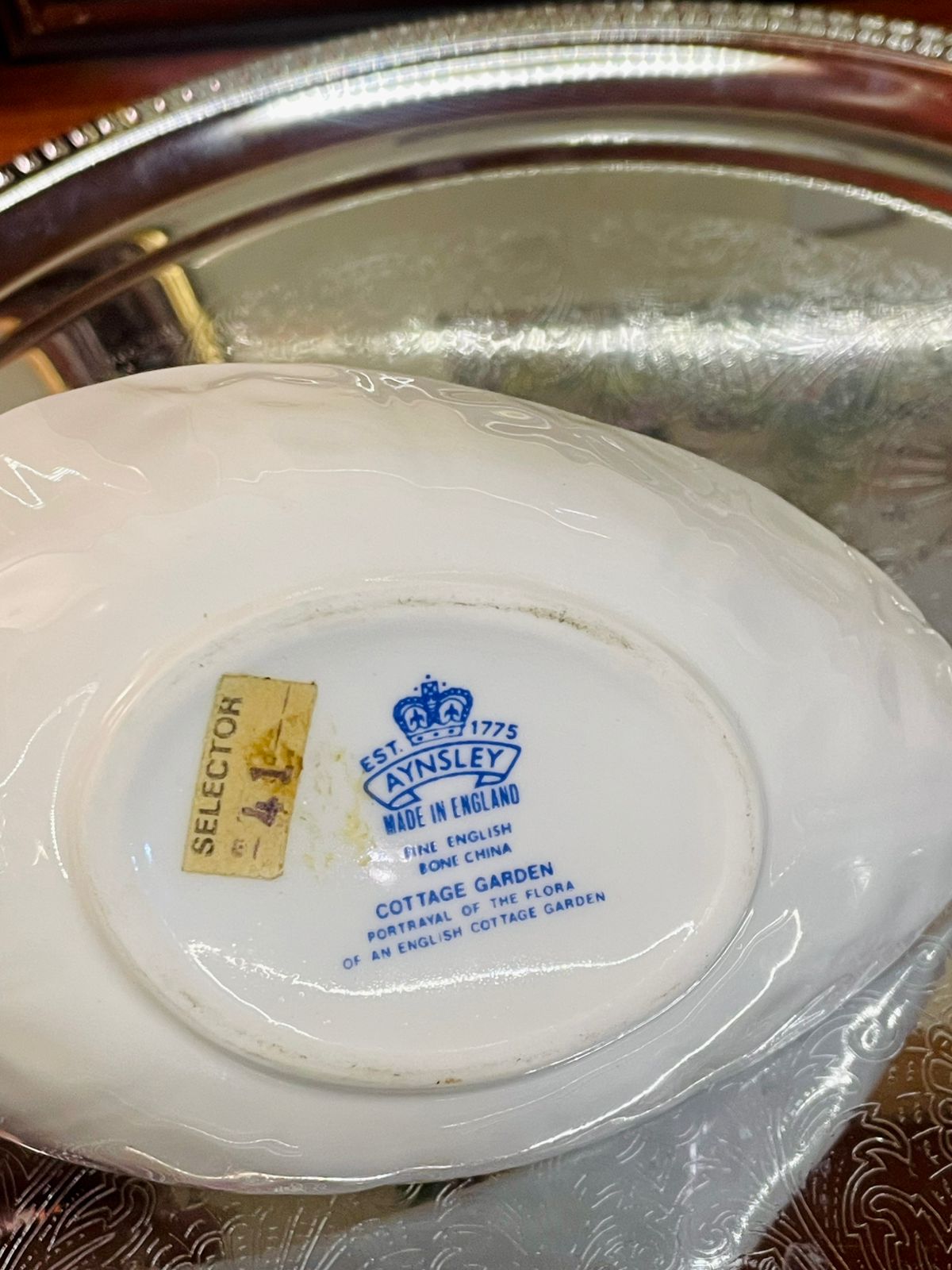 Aynsley Cottage Garden Egg-Shaped Trinket Dish, Set of 2 – Fine Bone China