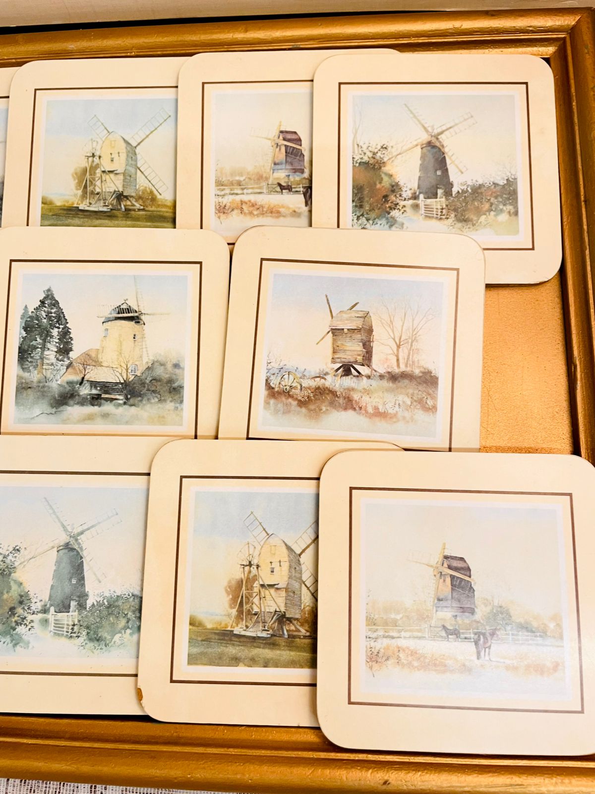 5.5 inches Vintage Windmill Coasters & Placemats Set of 11