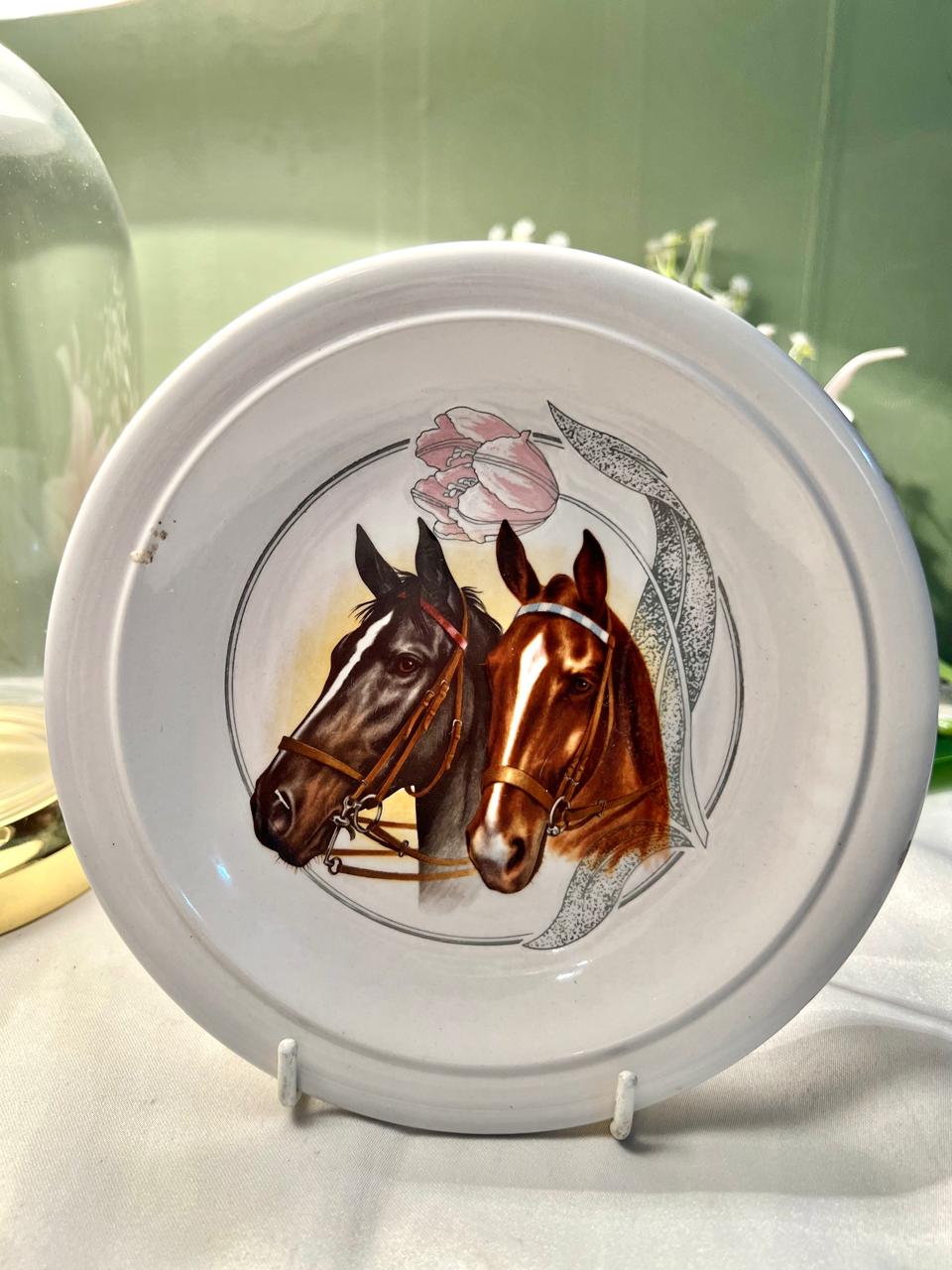 Horse & Horseshoe Decorative Wall Plate 16cm